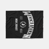 Weehawken Nj New Jersey Vintage Throwback フリースブランケット (正面(横))
