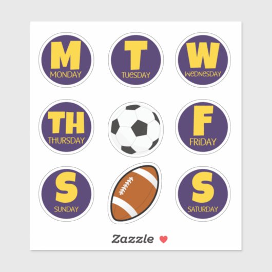 Week Sticker Packの日 シール (シート)