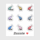 WeekDays魚 シール (シート)