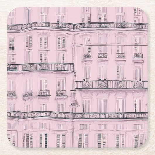 Weekend a Paris スクエアペーパーコースター (正面)