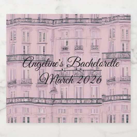 Weekend a Paris スパークリングワインラベル (シングルラベル)