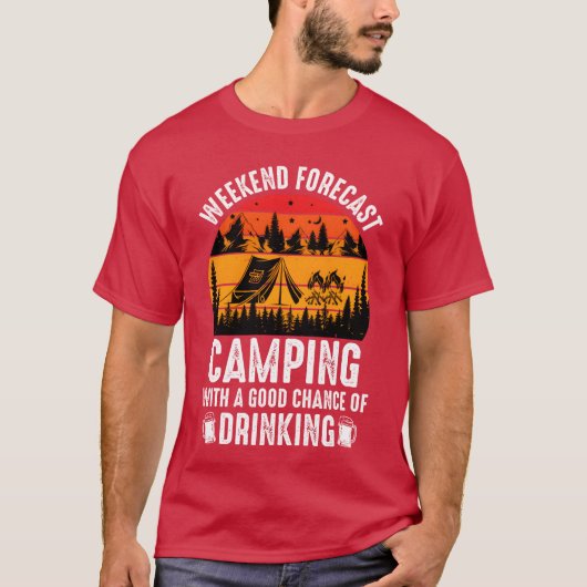Weekend camping friend tシャツ (正面)
