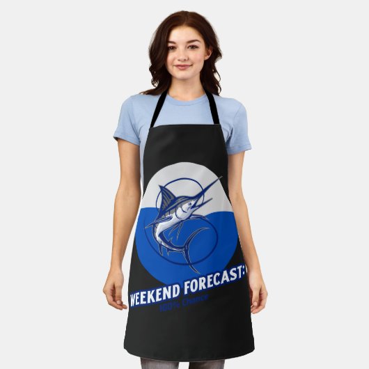 Weekend Forecast 100% Chance エプロン (着用した状態)