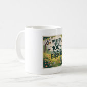 Weekend Forecast: 100% Chance of Birding - Retro N コーヒーマグカップ (正面左)