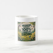 Weekend Forecast: 100% Chance of Birding - Retro N コーヒーマグカップ (中央)
