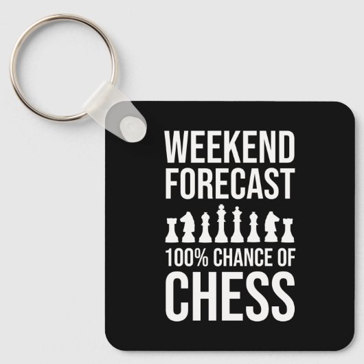 Weekend Forecast - 100% Chance of Chess キーホルダー (正面)