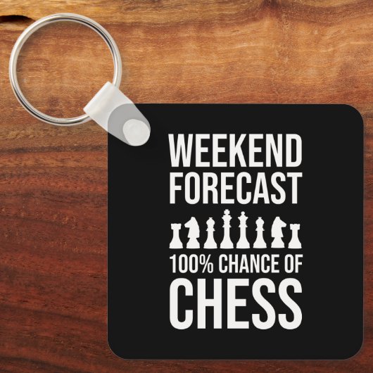 Weekend Forecast - 100% Chance of Chess キーホルダー (正面)