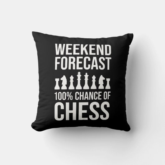 Weekend Forecast - 100% Chance of Chess クッション (正面)