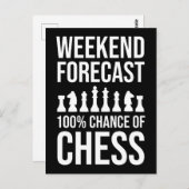 Weekend Forecast - 100% Chance of Chess ポストカード (正面/裏面)