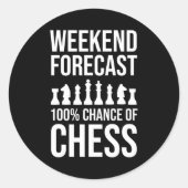 Weekend Forecast - 100% Chance of Chess ラウンドシール (正面)