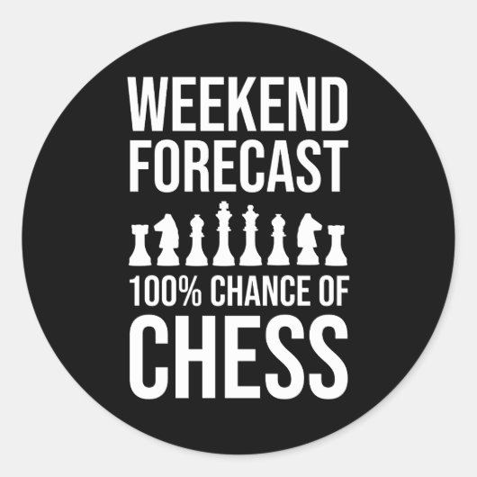 Weekend Forecast - 100% Chance of Chess ラウンドシール (正面)