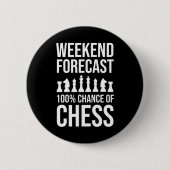 Weekend Forecast - 100% Chance of Chess 缶バッジ (正面)