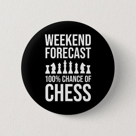 Weekend Forecast - 100% Chance of Chess 缶バッジ (正面)