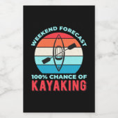 Weekend Forecast 100 Chance Of Kayaking ワインラベル (シングルラベル)