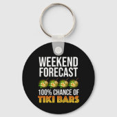 Weekend Forecast - 100% Chance of Tiki Bars キーホルダー (裏面)