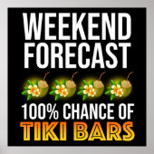 Weekend Forecast - 100% Chance of Tiki Bars ポスター (正面)