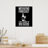 Weekend Forecast - 100% Chance of Wine Making ポスター (キッチン)