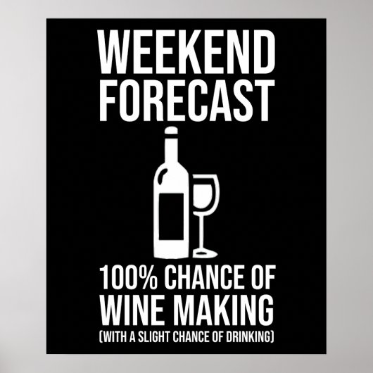Weekend Forecast - 100% Chance of Wine Making ポスター (正面)