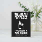 Weekend Forecast - 100% Chance of Wine Making ポストカード (スタンド正面)