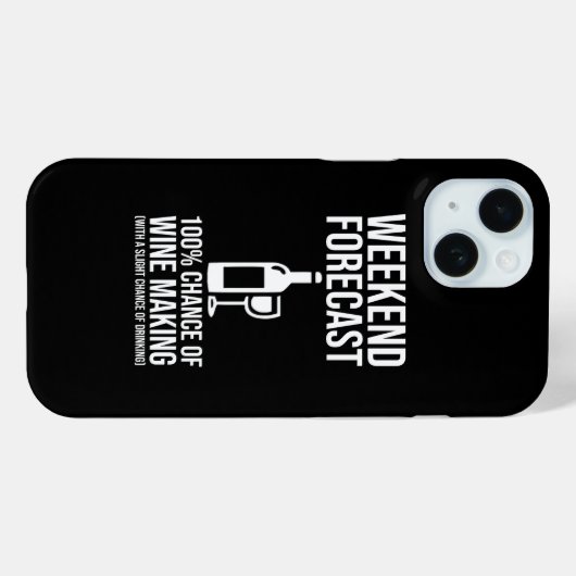 Weekend Forecast - 100% Chance of Wine Making Case-Mate iPhoneケース (裏面 (横))