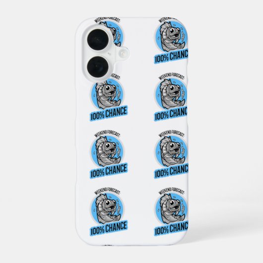 Weekend Forecast 100% Chance T-Shirt iPhone 16ケース (裏面)