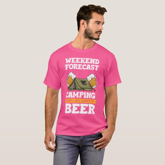 Weekend Forecast Camping With A Chance Of Beer boy Tシャツ (正面フル)