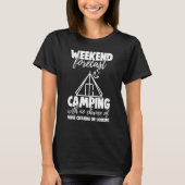 Weekend Forecast Camping With No Chance Funny Men  Tシャツ (正面)