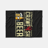 Weekend Forecast Crawfish Beer Funny Crayfish Dad フリースブランケット (正面(横))
