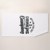 Weekend Forecast Drinking With Chance of Camping" バスタオル (バスタオル)