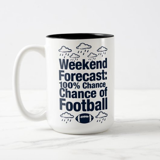 Weekend Forecast: Football ツートーンマグカップ (左)