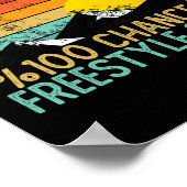 Weekend Forecast Freestyle Skiing Shirts Funny Ret ポスター (角)