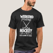 Weekend Forecast Hockey With No Chance Funny Men G Tシャツ (正面)