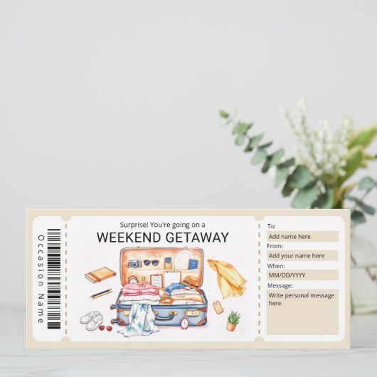 Weekend Getaway Voucher 招待状 (スタンド正面)