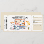 Weekend Getaway Voucher 招待状 (正面/裏面)