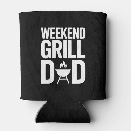 Weekend Grill Dad Funny BBQ 缶クーラー (裏面)