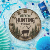 Weekend Hunting with Dad Rustic Deer Hunting ペーパープレート (パーティー)