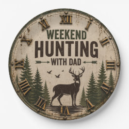 Weekend Hunting with Dad Rustic Deer Hunting ペーパープレート