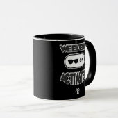 Weekend Mode Activated Shirt – Funny Relax Design マグカップ (正面右)
