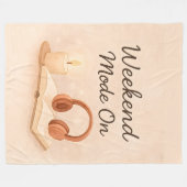 Weekend mode on Fleece Blanket フリースブランケット (正面(横))