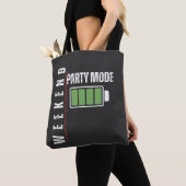 Weekend Mode Party – Full Battery Graphic Design トートバッグ (クローズアップ)