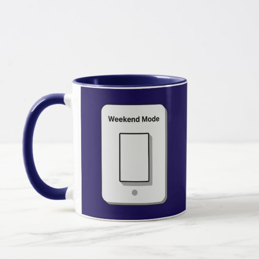 Weekend Mode Toggle Minimal UI Design マグカップ (左)