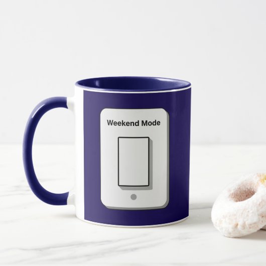 Weekend Mode Toggle Minimal UI Design マグカップ (ドーナツ)