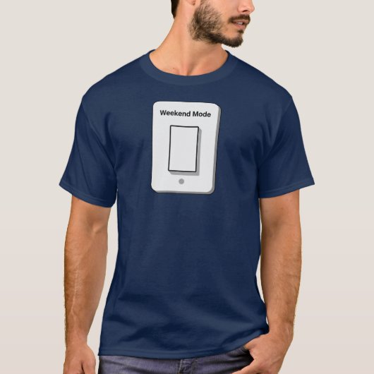 Weekend Mode Toggle Minimal UI Design T-Shirt Tシャツ (正面)