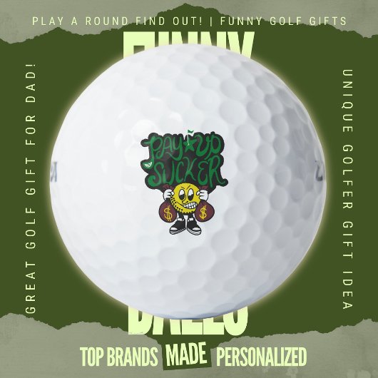 Weekend Money Game Funny Pay Up Sucker Trash Talk ゴルフボール