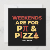 Weekend Pi Day & Pizza Party Math Lover Foodie Fun 招待状 (正面)