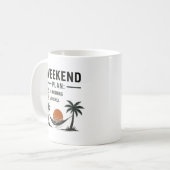Weekend Plan Do Nothing and Chill Funny Relax  コーヒーマグカップ (正面左)