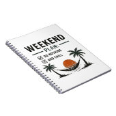 Weekend Plan Do Nothing and Chill Funny Relax  ノートブック (右側)