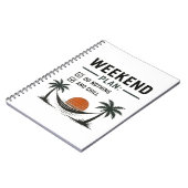 Weekend Plan Do Nothing and Chill Funny Relax  ノートブック (左側)