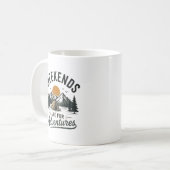 Weekends Are for Adventures  コーヒーマグカップ (正面左)