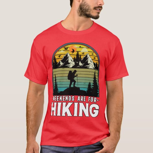 Weekends Are For Hiking Nature Camping boy Tシャツ (正面)